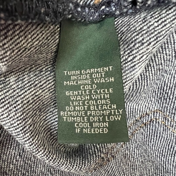 Lauren Jeans Co Ralph Lauren Dark Wash Straight Leg Jeans Size 4P - Picture 12 of 15